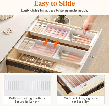 Lifewit Sliding Makeup Drawer Organizer Trays - Image 7
