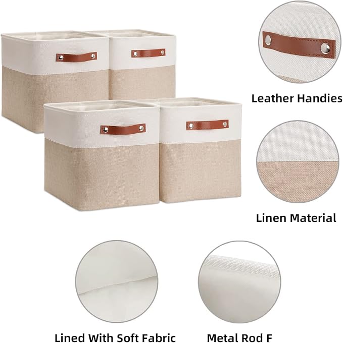 HNZIGE Foldable Storage Baskets Cube Storage Baskets - Image 2