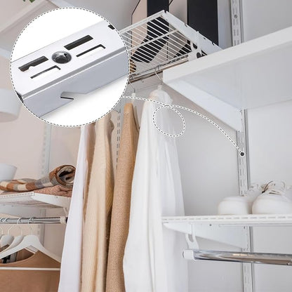 6 Pcs 47.5 Inches Shelf Rails Bracket Track Upright Closet System Hardware - Image 7