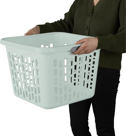Sterilite Laundry Basket, Plastic Clothes Hamper, Large Square Bin - Image 5