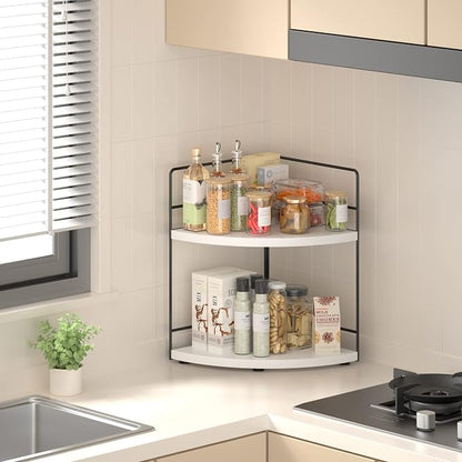 ZGO 2-Tier Bathroom Counter Organizer, Corner Skincare Organizers, Bathroom - Image 6