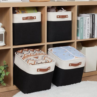 HNZIGE Foldable Storage Basket set, Fabric Storage Baskets - Image 4