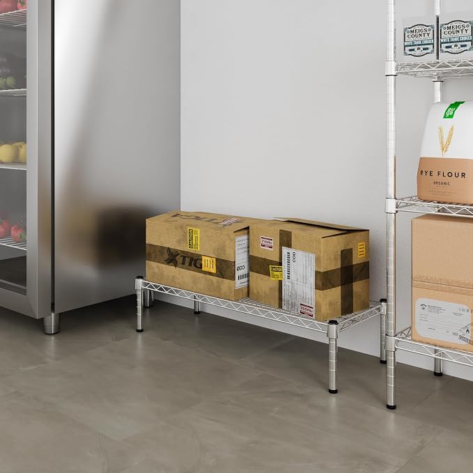14" Deep x 36" Wide x 8" Height 1-Tier Wire Shelving Kit | NSF Commercial - Image 6