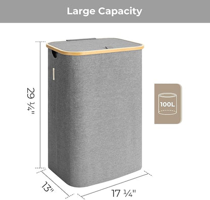 StorageWorks 100L Large Laundry Hamper - Image 2