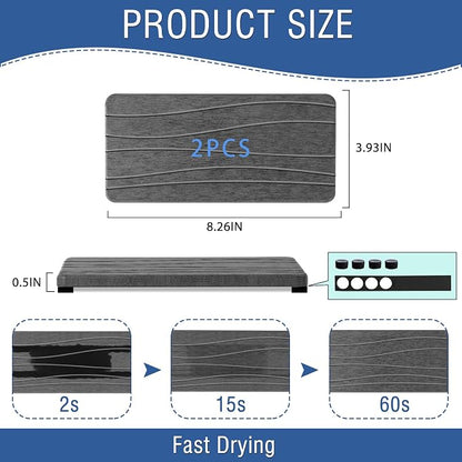 2PCS Water Absorbing Stone Tray, Fast Drying Stone Sink Tray, Water Absorbent - Image 6