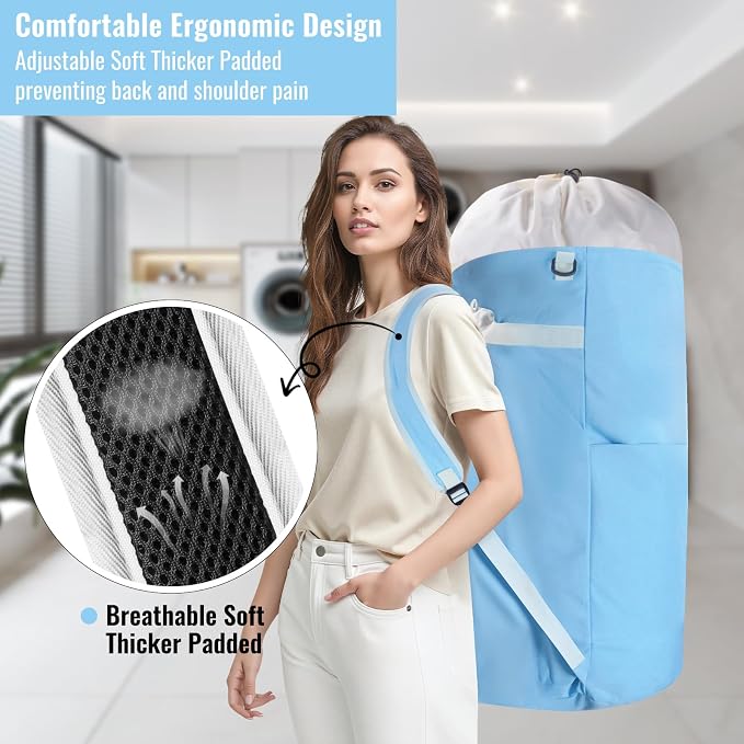 Laundry Bag Backpack, 125L Extra Large Travel - Image 6