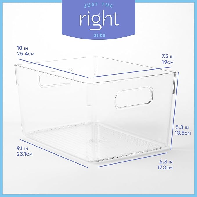 primebox Plastic Food Storage 8 Pack Clear Container Bin - Image 3