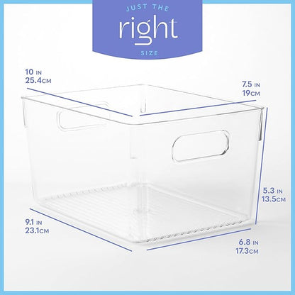 primebox Plastic Food Storage 8 Pack Clear Container Bin - Image 3
