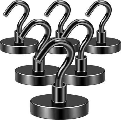 DIYMAG Black Magnetic Hooks, 170 LB Heavy Duty Strong Magnets by DIYMAG