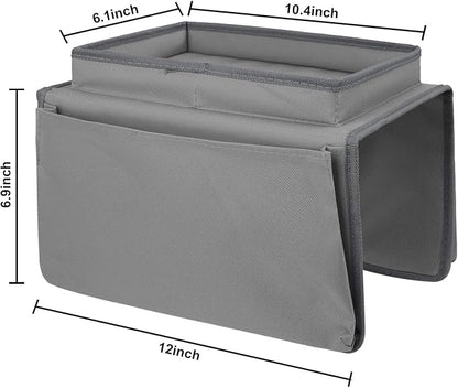 Sofa Armrest Organizer with Cup Holder Tray Chair Arm TV Remote Holder - Image 5