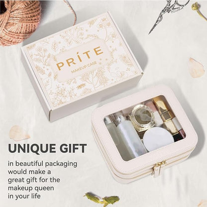 Prite Double Layer Makeup Bag for Women Portable Clear Makeup Bag Cute - Image 6