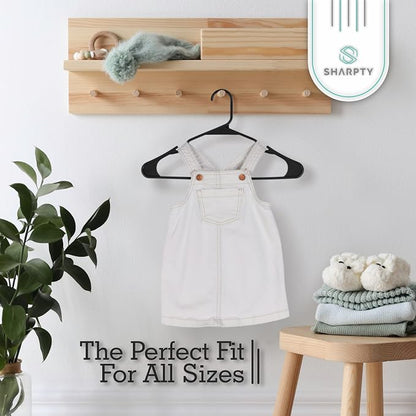 Sharpty Plastic Hangers, Space Saving, Heavy Duty, Fabric-Friendly, Accessories - Image 7