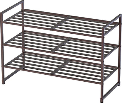 Simple Houseware 3-Tier Stackable Metal Panel Shoes Rack by SimpleHouseware