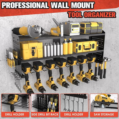 Large Power Tool Organizer Wall Mount, 3-Tier Heavy Duty Metal Loads 260 lbs - Image 7