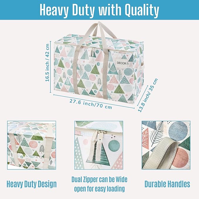 VENO 4 Pack Moving Bags and Large Christmas Storage Bins - Image 3