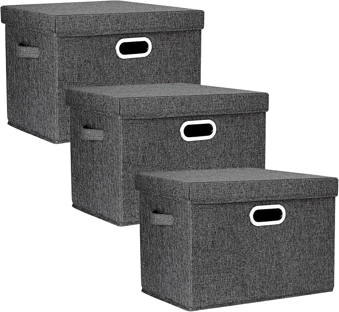 TYEERS Large Collapsible Storage Bins by StorageOrganization