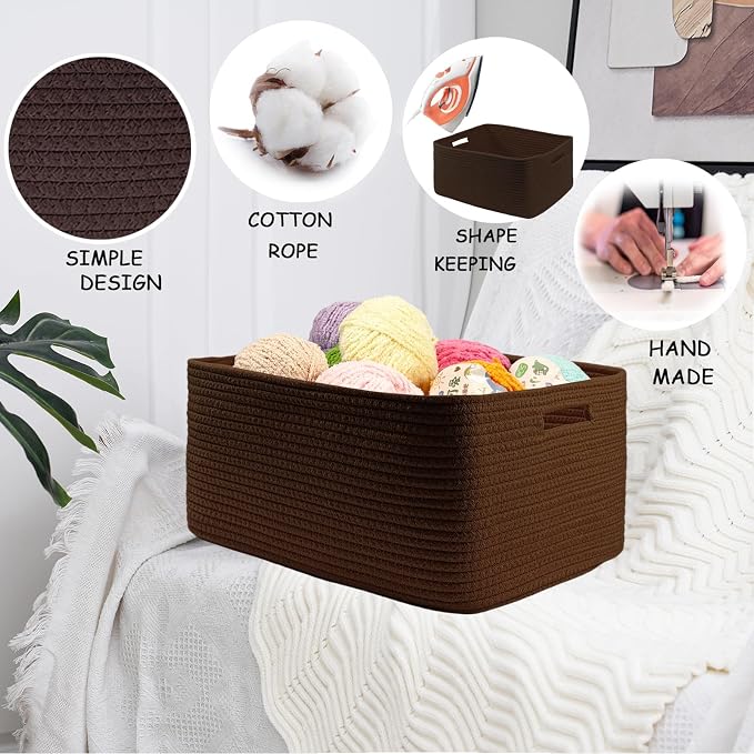 COMFY-HOMI 3 pcs Large Storage Baskets - Image 7