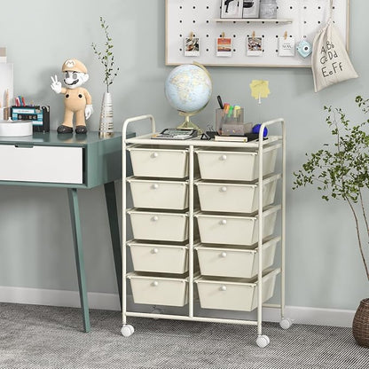 Giantex 10 Drawers Rolling Cart, Classroom Organizers, Storage Cart - Image 4