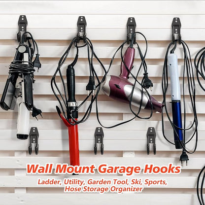 8 Pack 4.7x2.6 inch J Heavy Duty Garage Hooks, Solid Steel Wall Mount Hangers - Image 6