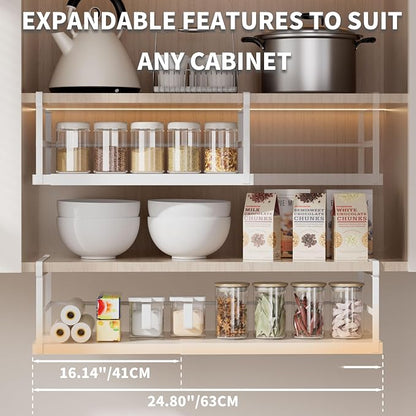 Finnhomy 2 Pack Under Cabinet Organizer, Pantry Organizers and Storage - Image 2