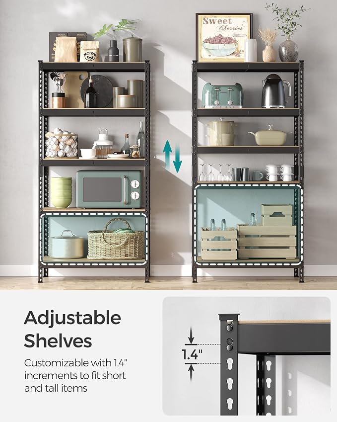 SONGMICS 5-Tier Storage Shelves, Load 2310 lb, Garage Storage, Boltless Assembly - Image 5