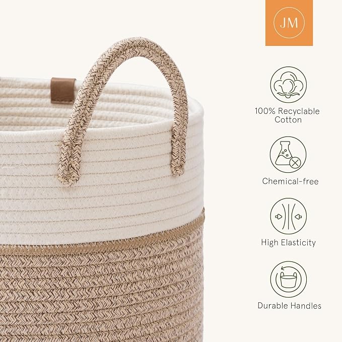 LA JOLIE MUSE Woven Rope Storage Baskets - Image 5