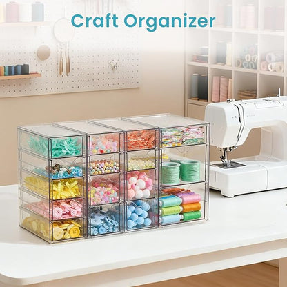 Vtopmart 4 Set Clear Desk Organizer, Pen Organizer - Image 4