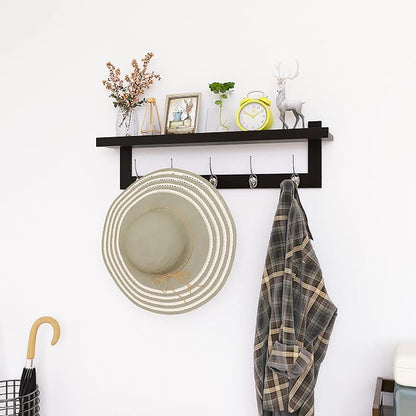 SMIBUY Coat Hooks with Shelf Wall-Mounted, 29.2 Inch Entryway Coat Rack - Image 2