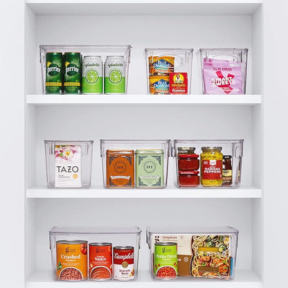 Sorbus Small Clear Plastic Storage Bins - Image 5