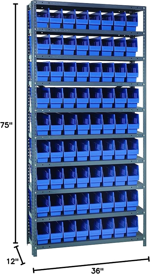 Quantum Storage Systems 1275-201BL Solid Heavy Duty 10 Shelves 72 STORE-MORE - Image 2