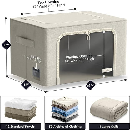 Sorbus Storage Bins with Metal Frame - Image 2