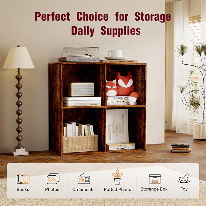 Book Shelf, Wooden Cube Storage Organizer - Image 6