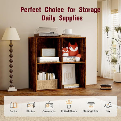 Book Shelf, Wooden Cube Storage Organizer - Image 6
