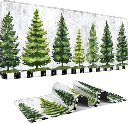 Christmas Tree Gaming Mouse Pad 31.5"x11.8"Desk Mat Anti-Slip Rubber Base & by ANNAQUEEN
