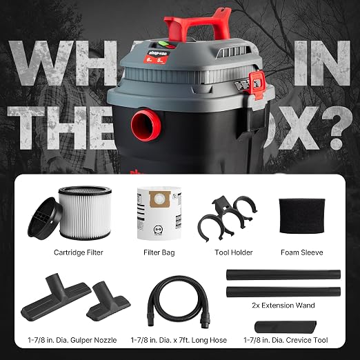 Shop-Vac 6 Gallon 5 Peak HP Wet/Dry Vacuum, Portable Shop Vacuum - Image 3