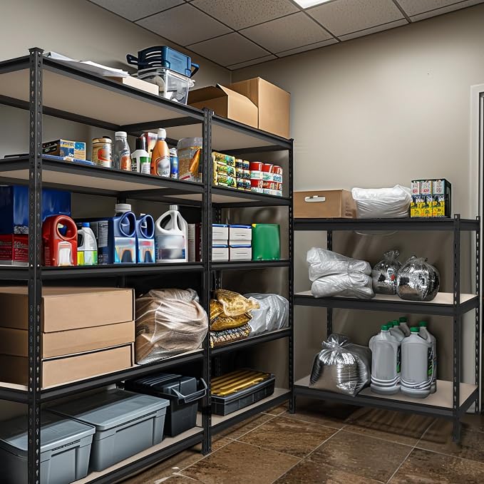 WORKPRO 5-Tier Metal Garage Shelving, 48”W x 24”D x 72”H, Adjustable Storage - Image 8