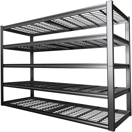 67" Wide 5-Tier Garage Shelving Unit, Heavy Duty Garage Storage Shelves by PMKES