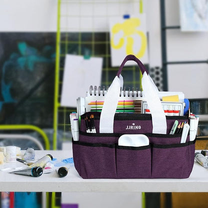 JJRING Craft Organizer Tote Bag, Art Storage Caddy - Image 7