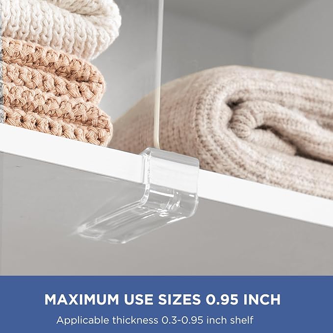 HBlife 9 Pack Clear Shelf Dividers, Vertical Purse Organizer - Image 4