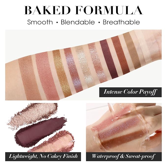 UCANBE All in One Baked Makeup Palette – Eyeshadow, Blush & Bronzer Face Kit - Image 3