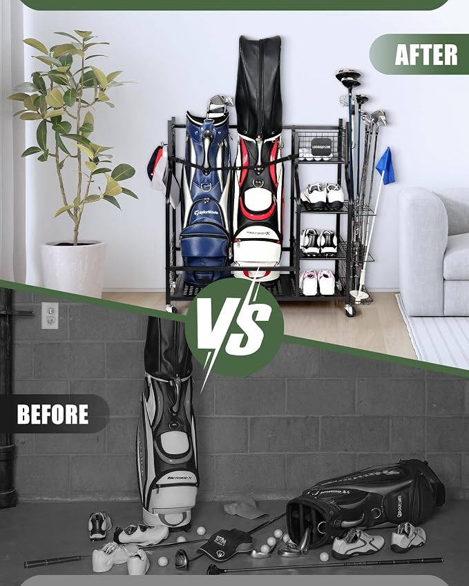 Golf Bag Storage Organizer Rack - Image 6