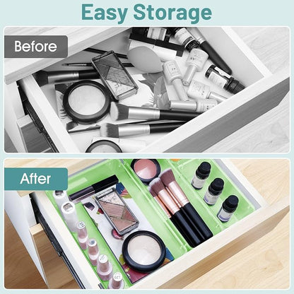 WOWBOX 25 PCS Plastic Drawer Organizer Set, 4 Sizes Desk Drawer Divider - Image 4