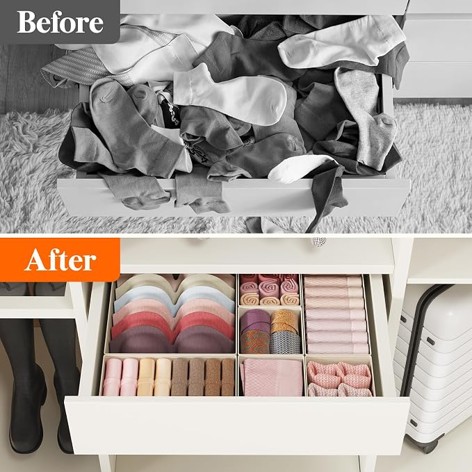 Lifewit 24 Pack Drawer Organizer, Dresser Underwear Drawer Organizer Bins - Image 7