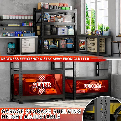 4000LBS Garage Storage Shelves, 4 Tier Metal Utitly Shelves Industrial Shelving - Image 6