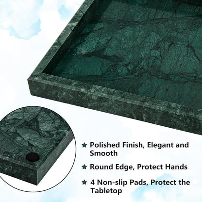 Real Natural Marble Tray for Bathroom, Kitchen and Desktop, Rectangle Genuine - Image 3