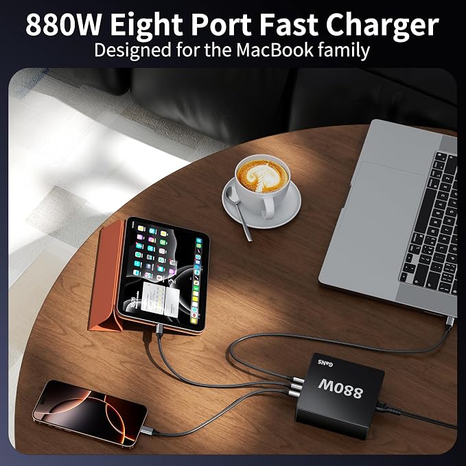 880W USB C Charger Block Charging Station 8 Port Fast Chager 140W PD PPS AVS - Image 6
