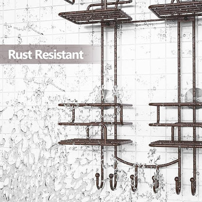 SRIWATANA Shower Caddy Organizer Hanging Over Head, Bathroom Shower Rack Hanger - Image 3