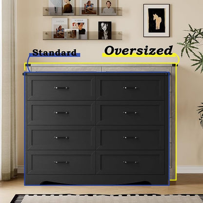 8-Drawer Dresser for Bedroom, Modern Wooden Chest of Drawers - Image 4