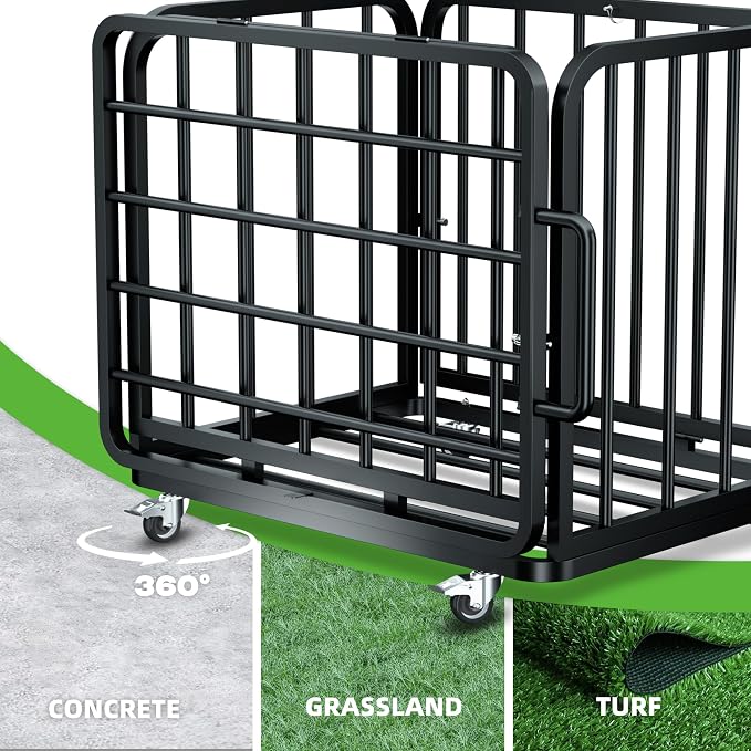 MR Foldable Ball Cart with Wheels, Heavy-Duty Ball Cage Garage Sports Equipment - Image 5