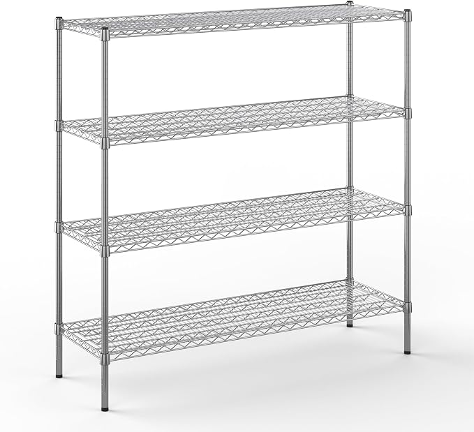 18" Deep x 54" Wide x 54" Height Wire Shelving Kit | 4-Tier | NSF Commercial by Regal+Altair